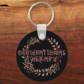 Porte-clés Nature OTA Therapist OT Exercice Profession Feuill (Recto)