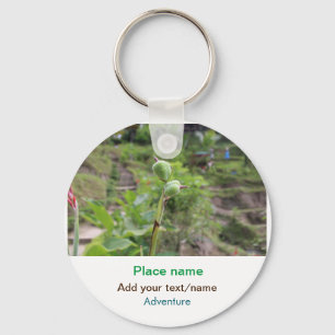 Porte-clés Nature plante photographie plage eau nom de voyage