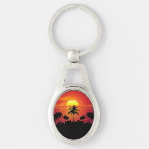 Porte-clés Nature Sunset Palm