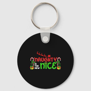 Porte-clés Naughty Est Le Nouveau Nice Noël Père Noël Naughty