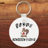 Porte-clés Naughty I Love Canadian Beaver (Recto)