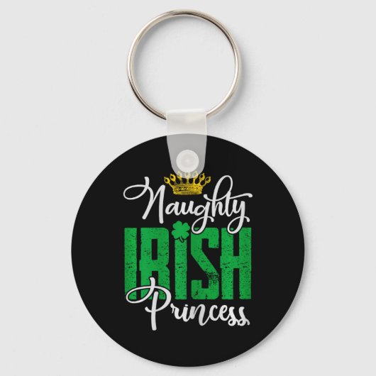Porte-clés Naughty Irish Princess St Patrick's Day Irlande (Recto)