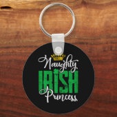 Porte-clés Naughty Irish Princess St Patrick's Day Irlande (Recto)