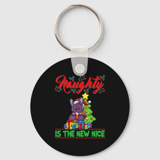 Porte-clés Naughty Is The New Nice Christmas Santa Xmas T Shi (Recto)