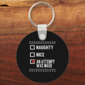 Porte-clés Naughty Nice An Attempt Was Made - Christmas Check (Recto)