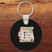 Porte-clés Naughty Nice Checklist I Tried My  (Recto)