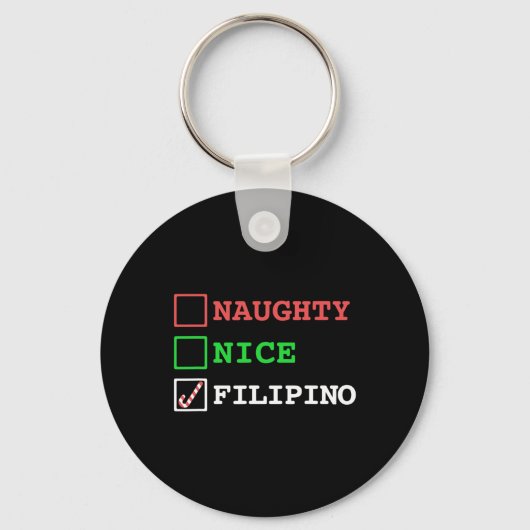 Porte-clés Naughty Nice Filipino Funny Noël Philippines (Recto)