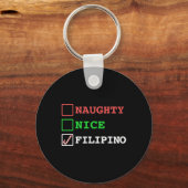 Porte-clés Naughty Nice Filipino Funny Noël Philippines (Recto)
