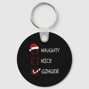 Porte-clés Naughty Nice Ginger Liste de Noël