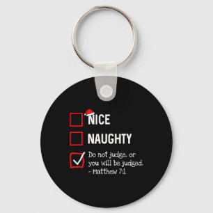 Porte-clés Naughty Nice Liste Funny Religieux Christian Chris