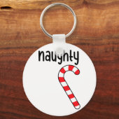 Porte-clés Naughty Nice Matching Couples Pajamas de Noël (Recto)