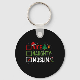 Porte-clés Naughty Nice Musulman Pajamas de Noël Père Noël