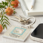 Porte-clés Nautilus Shell aquarelle grecque clé Damask plage (Devant Droit)
