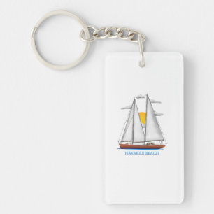 Porte-clés Navarre Plage Côtière Nautique Voile