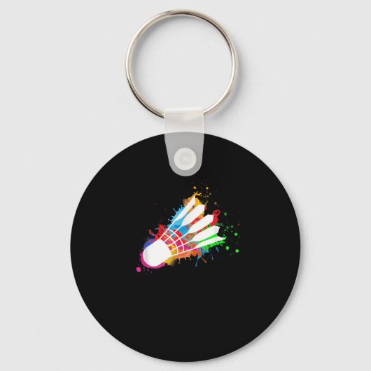 Porte-clés Navette colorée Badminton (Recto)