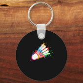 Porte-clés Navette colorée Badminton (Recto)