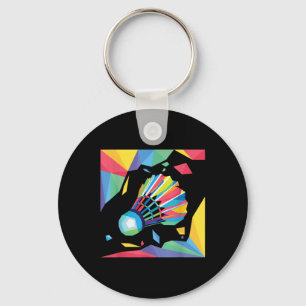 Porte-clés Navette colorée - Birdie Badminton Player Sports