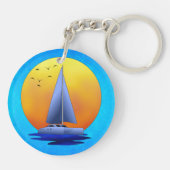 Porte-clés Navigation de catamaran (Dos)