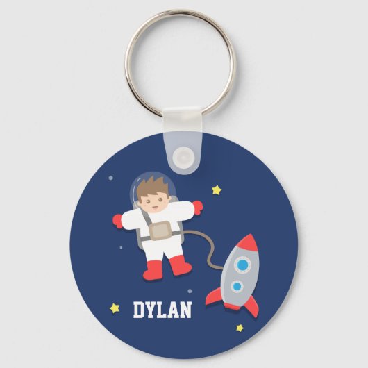 Porte-clés Navire À Roquettes Mignonne Astronaut Espace Pour (Recto)