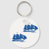 Porte-clés Navire à voile vintage Clipper océanique marine (Recto)