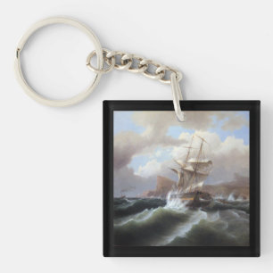 Porte-clés Navire américain en détresse 1841