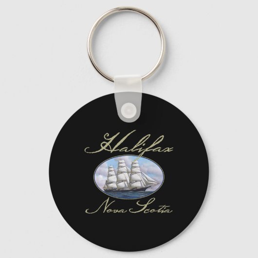 Porte-clés Navire Clipper de Halifax Nouvelle-Écosse (Recto)