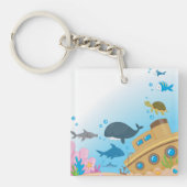 Porte-clés Navire Coulé Et Poisson (Devant)