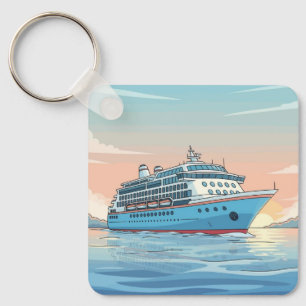Porte-clés Navire de croisière sur l'océan
