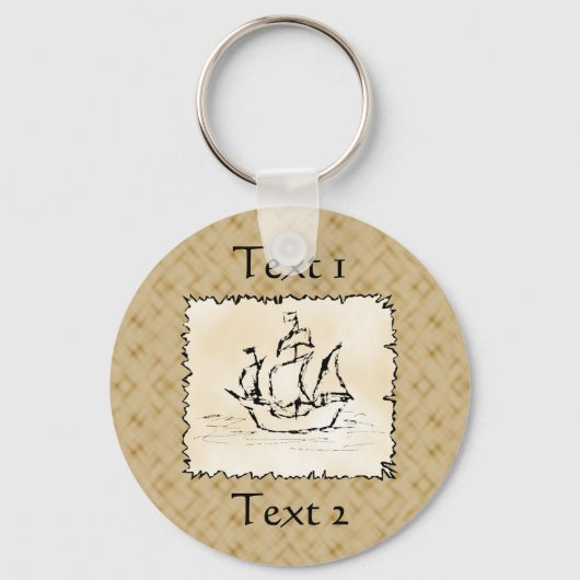 Porte-clés Navire pirate. (Recto)