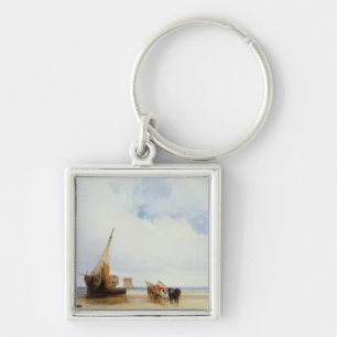 Porte-clés Navires échoués et un chariot près de Trouville