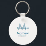 Porte-clés Navy bleu nom de garçon d'honneur lettre date masc<br><div class="desc">conception</div>