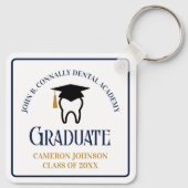 Porte-clés Navy Blue Dental School Custom Graduation Cadeau (Dos)