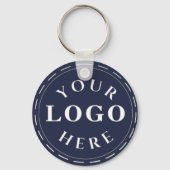 Porte-clés Navy Blue Logo Keychain with QR Code (Recto)