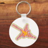 Porte-clés Nazca Lignes Colibri Avec Effet Papier Rincé (Recto)