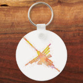 Porte-clés Nazca Lines Hummingbird Aquarelle Imprimer (Verso)
