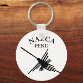 Porte-clés Nazca Pérou Colibri Avec Texte Courbé (Recto)