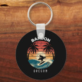 Porte-clés Ndon Oregon Planche de Surf Vagues Plage  (Recto)