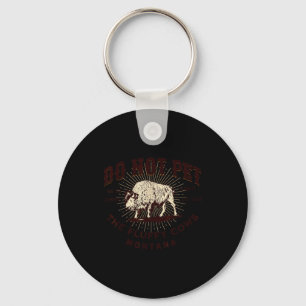 Porte-clés Ne Caressez Pas Les Vaches Douces Bison Montana Ca