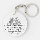 Porte-clés Ne corrige Pas Silencieusement Votre Grammaire Noi (Dos)