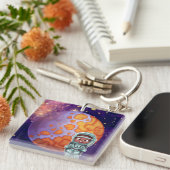 Porte-clés Né des étoiles, astronaute (Devant Droit)