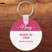 Porte-clés Né en 1960 Anniversaire vibrant (Recto)