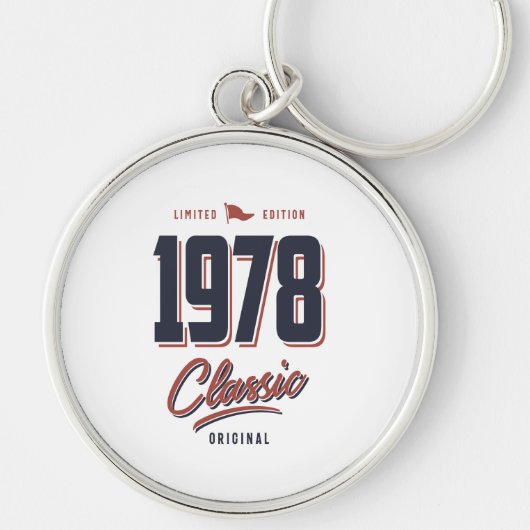 Porte-clés Né en 1978 Anniversaire (Devant)