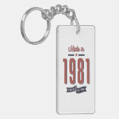 Porte-clés Né en 1981 Anniversaire (Devant gauche)