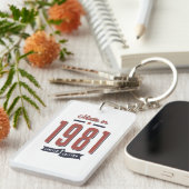 Porte-clés Né en 1981 Anniversaire (Devant droit)