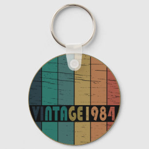 Porte-clés Né en 1984 anniversaire vintage