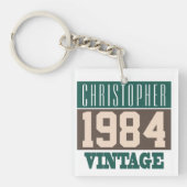 Porte-clés Né en 1984, Cadeau personnalisé (Devant)