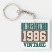 Porte-clés Né en 1986, Cadeau personnalisé (Devant)