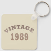 Porte-clés né en 1989 anniversaire vintage (Dos)