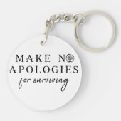 Porte-clés Ne faites aucune excuse pour le porte - clé de (Dos)