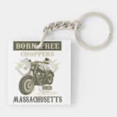 Porte-clés Né Free Choppers Motorcycle Massachusetts (Dos)